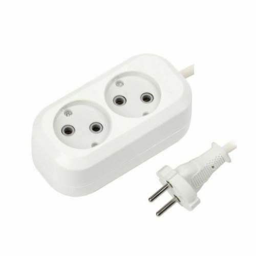 Сет.удл. ПВС 2х1 2 роз.2м 10А  (корпус AБС-пластик) E1М 860454 1-2 SALE