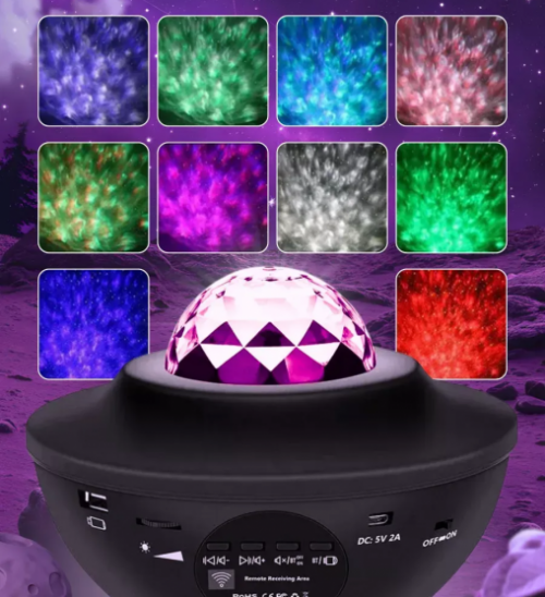 Ночник с беспр. зарядкой для телефона, bluetooth, музыка,W 621