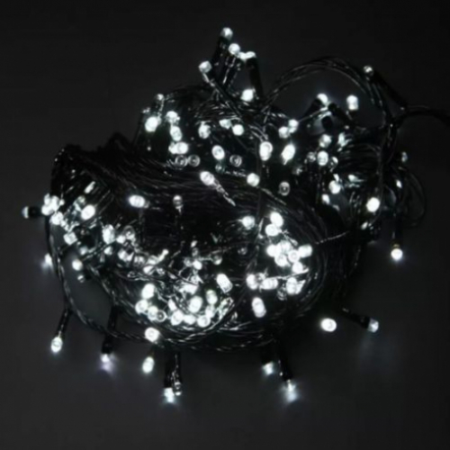 Гирлянда эл. LED300 черн. шнур БЕЛАЯ 8 режимов (к.60)