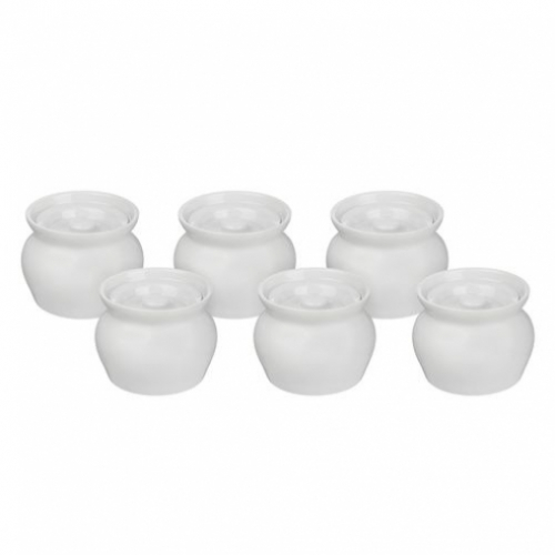 Набор из 6-ти горшочков, 400 мл, керамика, белый MILLIMI