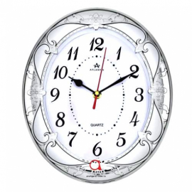 Часы настенные Atlantis TLD-35095 серебро 27х23,5см