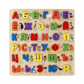 Рамка вкладка развивающая «Азбука«, МДФ, 30х30х0,5см ИГРОЛЕНД