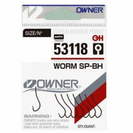 Набор крючков OWNER Worm offset  №4