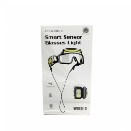 Фонарь налобн. MD-8077 с защитными очками LED+COB