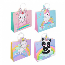 Пакет подарочный, тм Fntastic, фигурный, 32x26x10см, бумага, 4 дизайна
