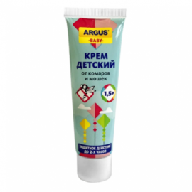 Крем детский от комаров 42мл туба от 1,5 лет ARGUS baby  /AR-632/